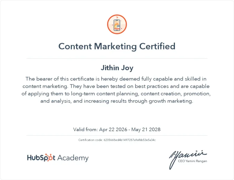 Best-Freelance-Digital-Marketer-In-Thrissur-content-cert